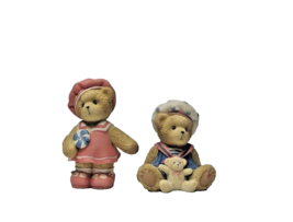 Cherished Teddies 118321 Paws Patriotism Americana Mini Bear Figurines 2004 2pc - £3.59 GBP