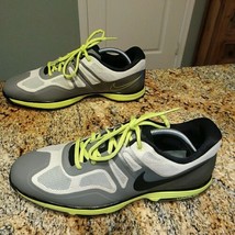 Nike Lunar Ascend II Men's Grey Black Venom Green Golf Shoes US 10.5 628340-002 - £38.98 GBP