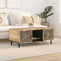 Unique Vintage Style Solid Mango Wood Wooden Floral Pattern Coffee Table Doors - £178.50 GBP