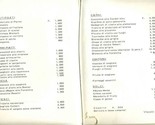 Visconti Place Hotel Menu Rome Italy  - $17.87