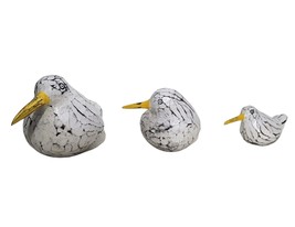 WorldBazzar Hand Carved Painted Wood Set of 3 Carving SHOREBIRD Shore Sandpiper  - £23.56 GBP