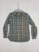 REI Coop Women&#39;s Flannel Shirt Long Sleeve Green Plaid Medium Hiking Fis... - £12.68 GBP