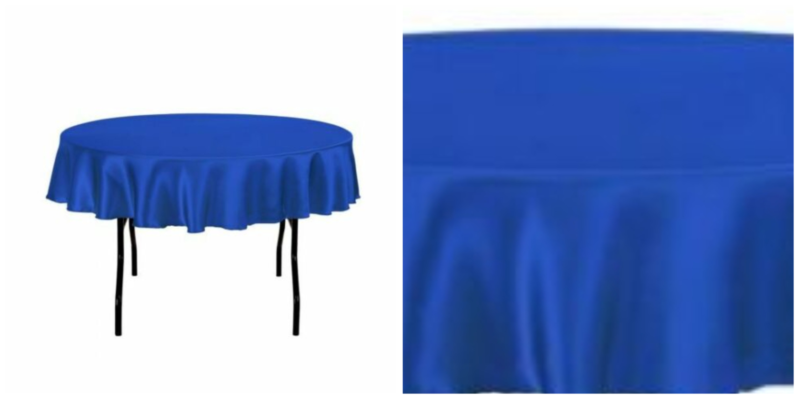 1pc 70 in. Round Satin Tablecloths, for Event & Wedding - Royal Blue - P01 - £30.96 GBP