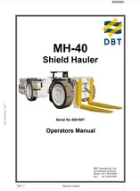 CATERPILLAR MH-40 Shield Hauler Operators Manual PDF DOWNLOAD ONLY! - £22.92 GBP