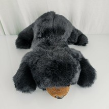 VINTAGE TY Plush Classic SHADOW BEAR Laying Black Large Stuffed Animal 1992 - £19.60 GBP