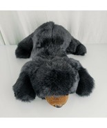 VINTAGE TY Plush Classic SHADOW BEAR Laying Black Large Stuffed Animal 1992 - £19.46 GBP