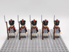 French Fusilier soldiers French Line Infantry Napoleonic Wars 5pcs Minifigures - $14.49