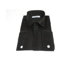 Men CEREMONIA Formal Shirt Rhinestone 100% Cotton Turkey #stn 15 tsb Black Fancy image 3