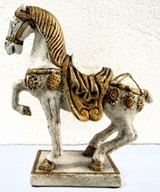 Mid-Century Italian Painted Bronze Horse Figurine Sculpture Signed to Base - $197.01