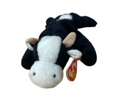 Ty Beanie Baby Black and White Dairy Daisy Cow #4006 Hang Tag Not perfect - $5.97