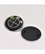 BMW 82mm Hood/Bonnet/Trunk Rear Round Emblem Badge Black - €13,01 EUR