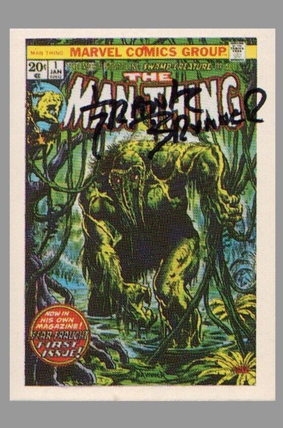 Frank Brunner SIGNED Man-Thing #1 Marvel Famous First Covers Art Card / HORROR - $29.69