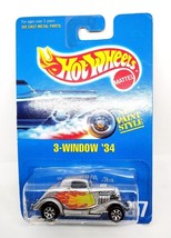 Hot Wheels Silver 3-Window &#39;34 New Paint Style 1:64 Scale Diecast Car - $8.90