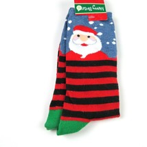 NWT- Merry Brite Christmas Santa Crew Socks Fits Size 9-11 - £6.87 GBP