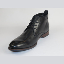 Men's Steve Madden Boot High Top Shoes Lace up Soft Leather Shaunn Black image 4
