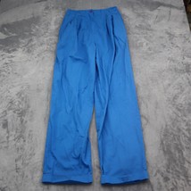 Head Sport Pants Womens 10 Blue Wide Leg High Rise Button Pocket Cotton ... - £18.50 GBP