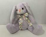 purple lavender white plush bunny rabbit polka dot multi-colored rainbow... - $26.24