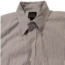 Joseph A Bank Executive Collection Shirt Mens  16-1/2 33 Blue White Striped - £10.94 GBP