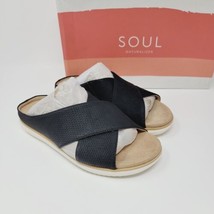 SOUL Naturalizer Women&#39;s Sandals Size 5 M Black Casual Shoes Jessa Crisscross - £26.43 GBP
