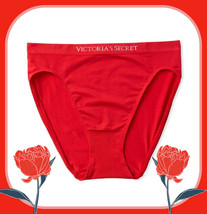 L Red Seamless No Show Full Cover Victorias Secret High Leg Waist Brief Pantie - £8.82 GBP