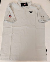 Nike Dri Fit Dallas Cowboys Sideline Lockup Sideline Polo Shirt Mens Large Gray - £45.57 GBP