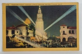 Beverly Hills California Premier Night Carthay Circle Theater 1944 Postcard T3 - £3.14 GBP