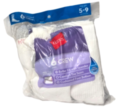 Hanes 6 Pairs Pack Cool Comfort Fabric Cushioned Crew Socks (Shoe Size 5... - $9.89