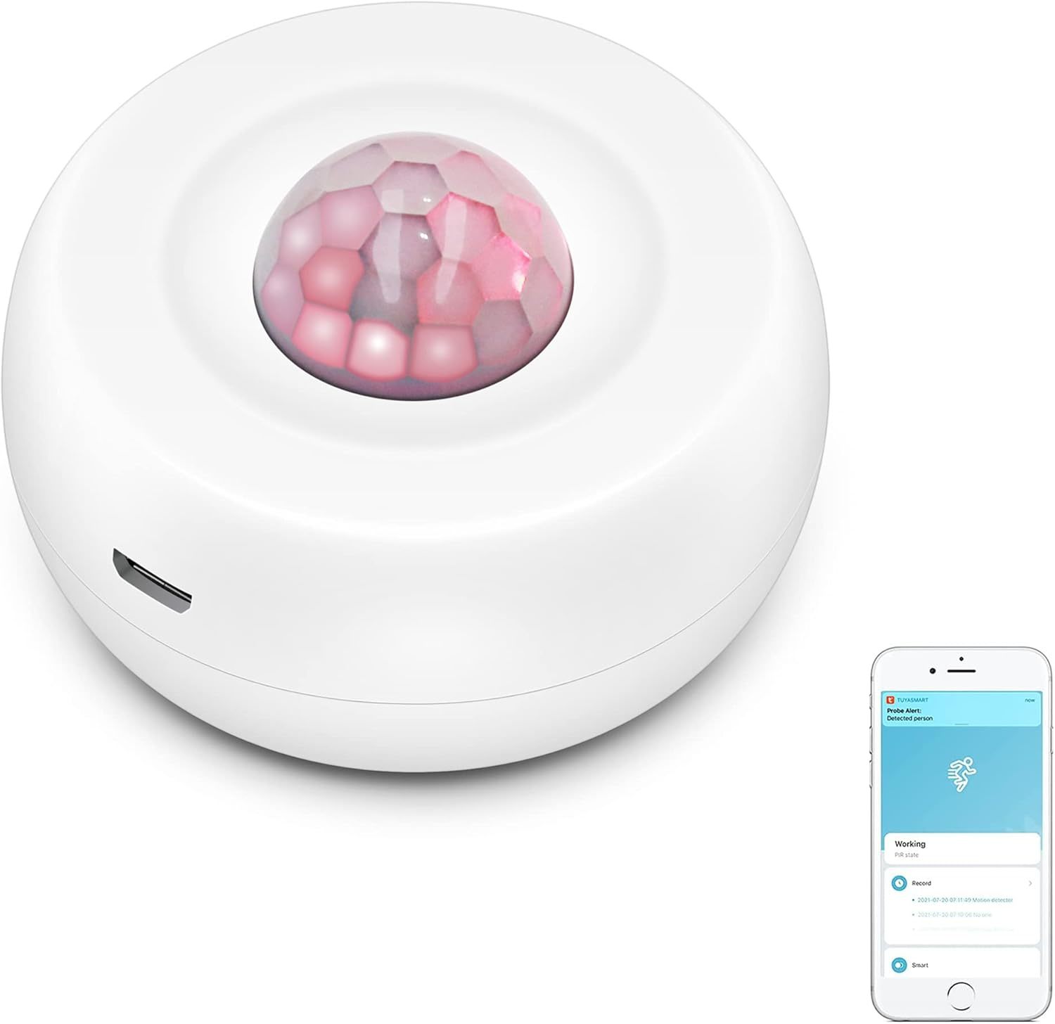 The Wifi Smart Motion Sensor Is A 360-Degree Detection Range Pir Motion ... - $33.92
