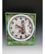 Texas Hold&#39;em Wall Clock Plastic 10.5” Poker Game - $25.75