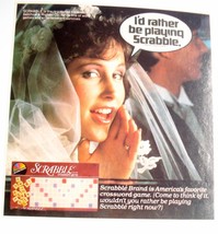 1982 Scrabble Ad A Bride On Her Wedding Day I&#39;d Rather Be Playing Scrabble - £6.28 GBP