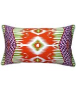 PILLOW DÉCOR Electric Ikat Orange 15x27 Throw Pillow - €51,64 EUR