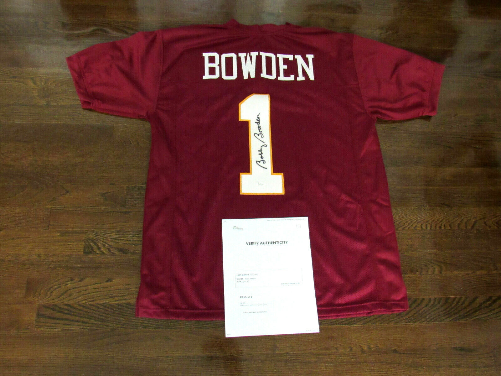 Primary image for BOBBY BOWDEN FLORIDA STATE SEMINOLES HOF SIGNED AUTO FSU FOOTBALL JERSEY JSA 