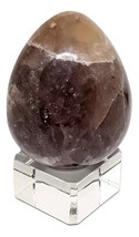Smoky Quartz  Pure Crystal Yoni Egg Personal Kegel  55 X 44mm 135gm SQE11 &amp; Bag - £39.40 GBP
