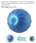 Interactive LED Dog Ball （2 inch）- USB Rechargeable Motion-Activated Rol... - $24.85 CAD