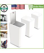Durable 3 Pack Off White Small Trash Bin - 2.6 Gallon with Odor Sealing Lid - $50.16 CAD