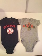 Size 6 9 mo Nike MLB Boston Red Sox romper bodysuit creeper outfit Lot of 2   - £15.17 GBP
