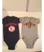 Size 6 9 mo Nike MLB Boston Red Sox romper bodysuit creeper outfit Lot o... - £14.84 GBP