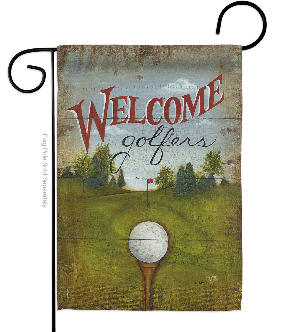 Primary image for Welcome Golfers Garden Flag Golf 13 X18.5 Double-Sided House Banner