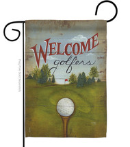 Welcome Golfers Garden Flag Golf 13 X18.5 Double-Sided House Banner - £15.77 GBP