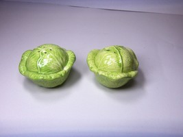 CABBAGE  SHAPED SALT &amp; PEPPER SHAKERS VINTAGE UNUSED - £15.54 GBP