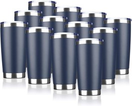 20Oz Tumbler Bulk Stainless Steel Vacuum Insulated Tumblers With, Navy 1... - $94.97