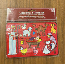 Christmas Stencil Set of 2 Plastic Stencil Sheets By Shackman - £7.93 GBP