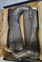 New Frye Melissa Button Lug Tall Knee High Boots Smoke Women's Size US 5.5M image 6