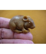 (tb-mouse-5) little tan pet Mouse Tagua NUT palm figurine Bali carving l... - £36.94 GBP