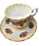 1960s Vintage Elizabethan English Fine Bone China Yellow Rose Bouquet Te... - $570.23 MXN