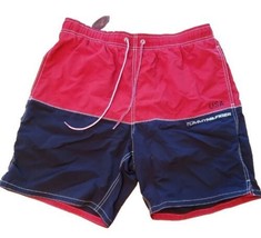 Y2K Tommy Hilfiger Swim Trunks Mens M Nautical Color Block Lined Board S... - $12.46