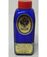 Krashe Facial Oil Bottle Cobalt Blue Grelva Inc New York 1940s Formula 8... - £14.48 GBP