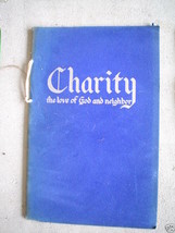 1962 Felt Cover Booklet Charity the Love of God and - $17.82