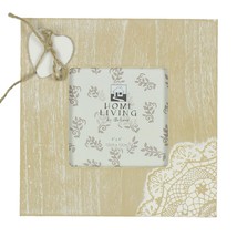 Juliana Rustic Wooden Heart &amp; Box Frame 4&quot; x 4&quot; - Natural Shabby Chic Vi... - £8.00 GBP
