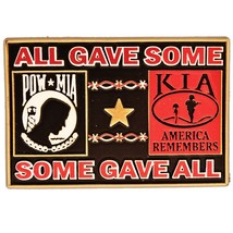 POW MIA KIA Some Gave All Flexible Magnet Car Fridge Locker Decal (3&quot;) - £8.16 GBP